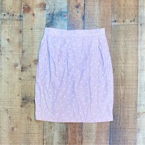 TR‎ Bentley Vintage Pink Geometric Square Print Faux Wrap Pencil Skirt Size 12